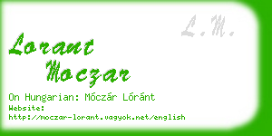 lorant moczar business card